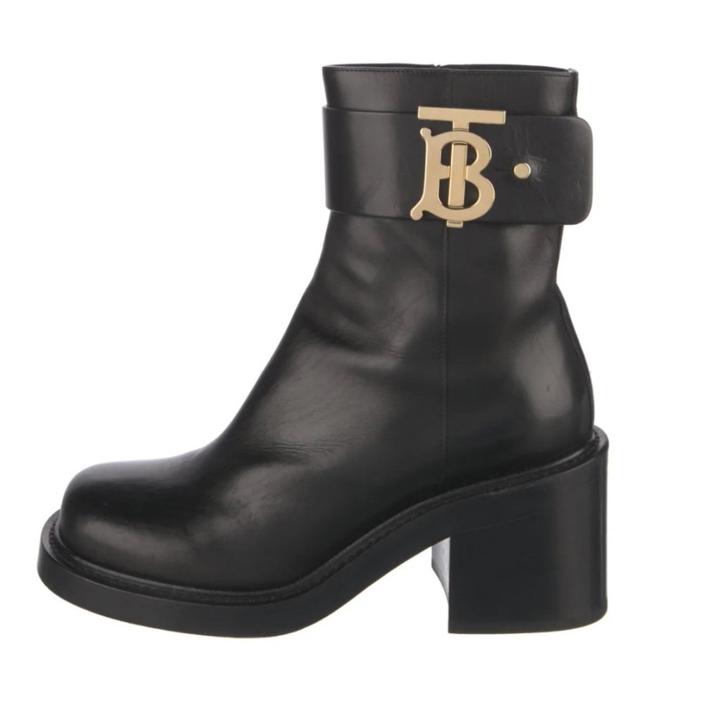 Burberry Leather Mid-Calf Boots